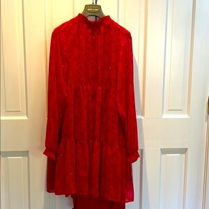 Holiday Dress. Perfect for parties. Gold threads.